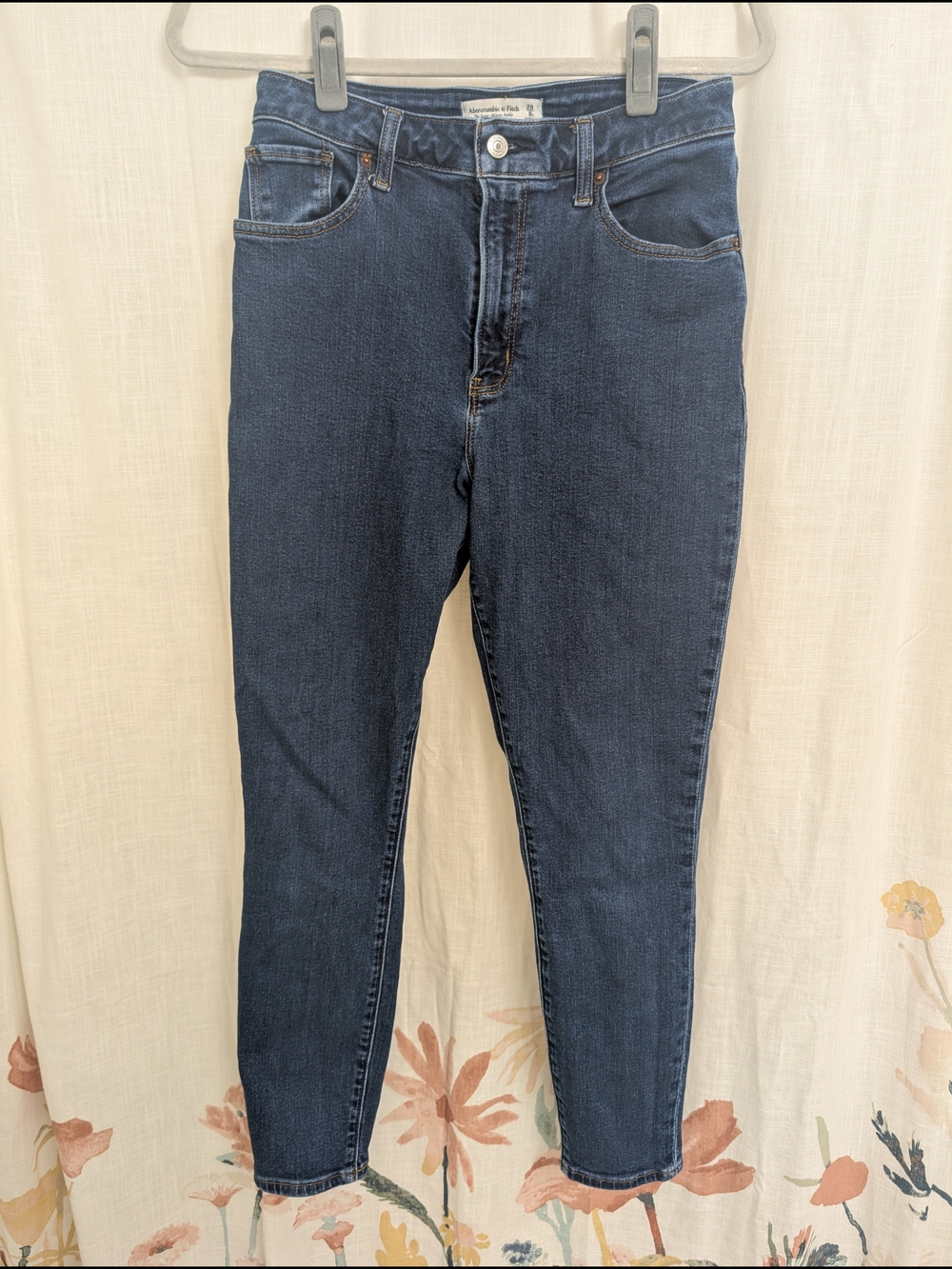 Abercrombie & Fitch Curve Love High Rise Super Skinny Ankle Jeans 29/8R Dark Was